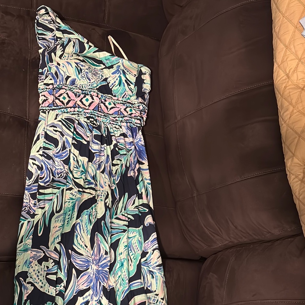 Lilly Pulitzer navy multi print maxi Sundress